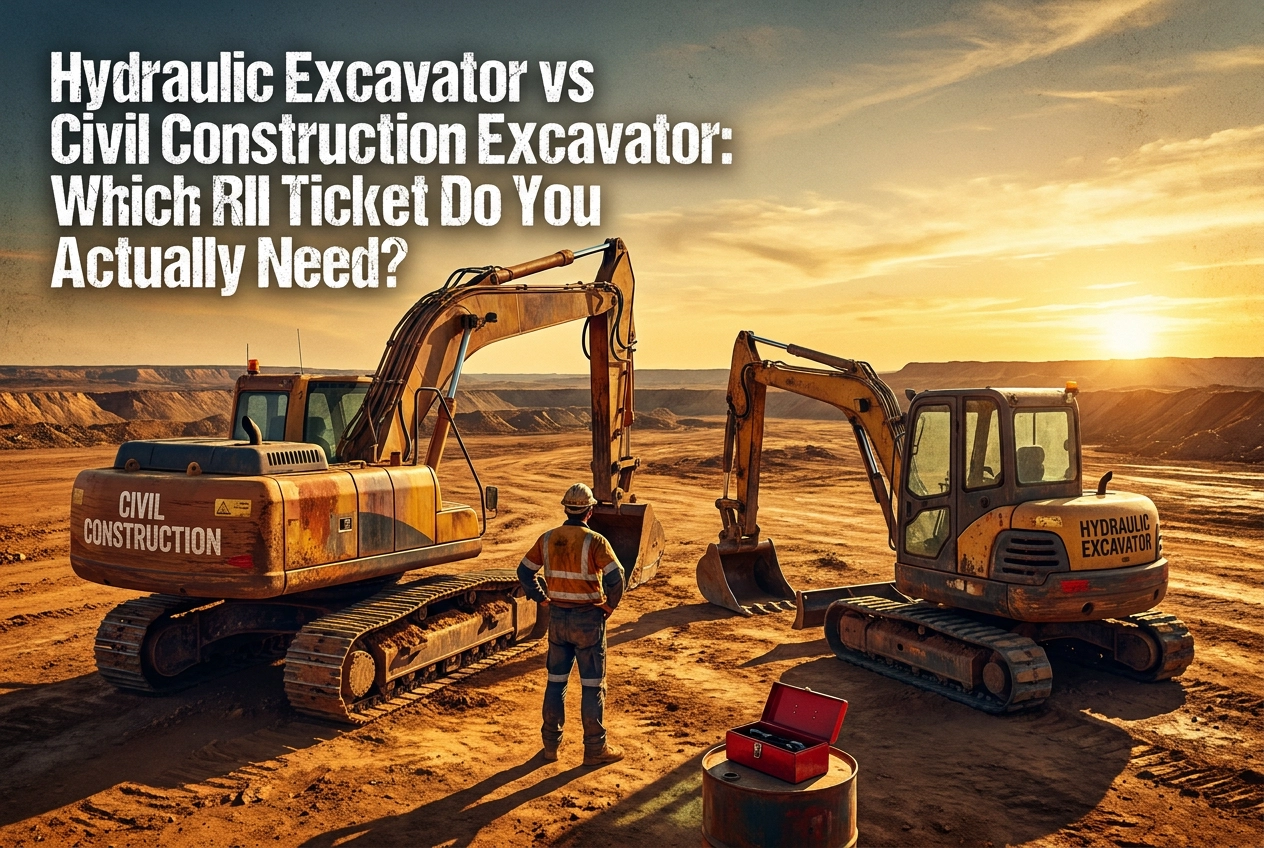 Hydraulic Excavator vs Civil Construction Excavator: Which RII Ticket Do You Actually Need?